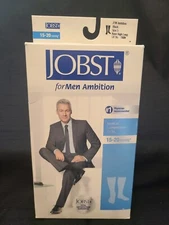 Black Jobst Ambition  15-20 mmHg Compression Knee Socks Medical Supports For Men