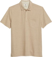 Joseph Abboud Men's Modern Fit Polo Shirt Large NWT Short Sleeves Tan Beige L