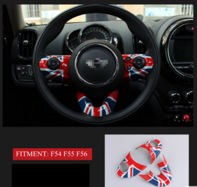 Candy Color Union Jack Steering Wheel Decor Cover For Mini Cooper