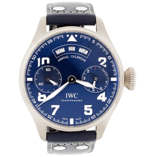 iwc-pilot-annual-calendar-le-petit-prince-white-gold-blue-dial-46-2mm