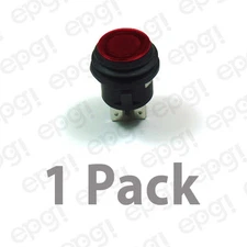SPST (ON/OFF) ILLUMINATED PUSH BUTTON SWITCH RED 10AMPS - 120VAC #66-2495-1PK