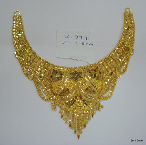 22kt gold necklace traditional design 