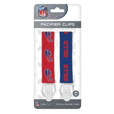 Buffalo Bills Baby Pacifier Clip - Licensed NFL 2 Pack Universal