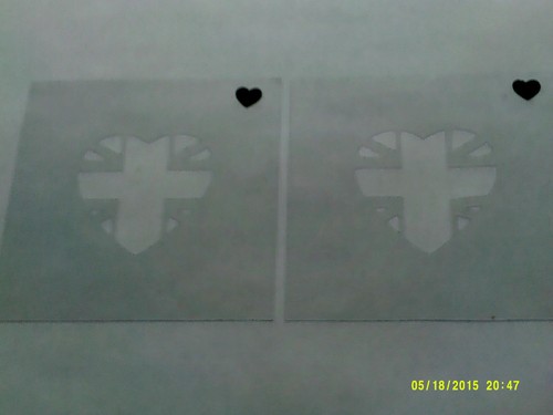 2 x Union Jack heart face painting stencils souvenir reusable Britain British - Picture 2 of 2