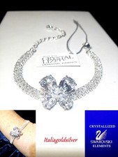 Bracciale Donna SWAROVSKI ORIGINALI Argento Farfalla Cristalli Tennis Diamanti