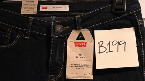 NEW Levi's Big Girls' 711 Skinny Fit Jeans Dark Sky Pant Regular Size 12 - Picture 11 of 11