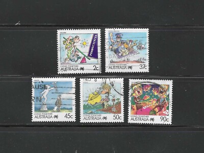 AUSTRALIA , 1988 , CARTOONS , SET OF 5 STAMPS , PERF , USED , CV$3.15 ...