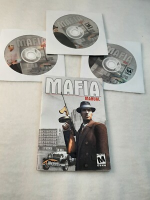 Illusion Softworks 2002 Mafia Game Windows PC CD-ROM with Manual 3 Discs ONLY