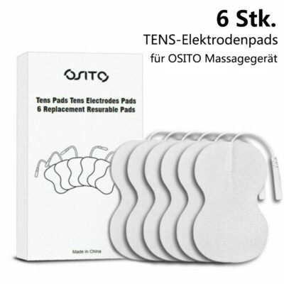 6x TENS Elektroden Pads Selbstklebend für Massage EMS Reizstrom Gerät Tens Pads