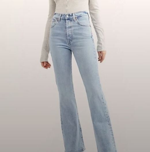 Levi's Premium Ribcage Flare Tango Light Jeans Size 25 26 27