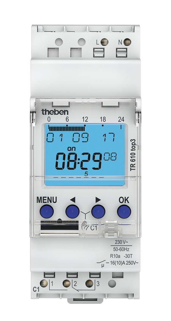 THEBEN TR 610 TOP 3 Interruttore orario digitale con programma settimanale