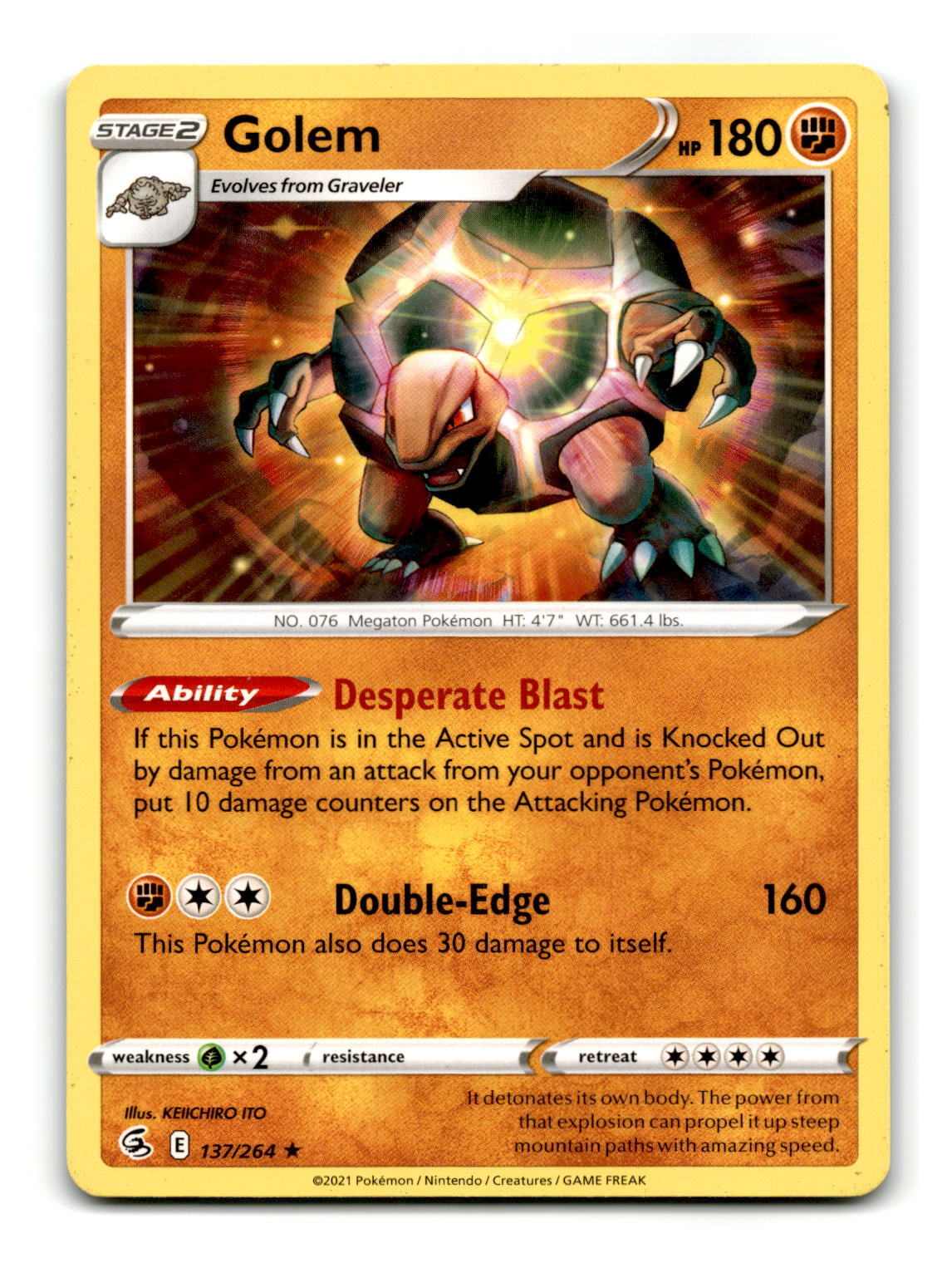 Golem - #137/264 - Rare - Pokemon Card-LP