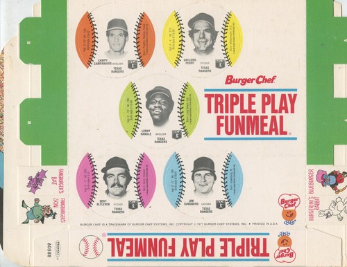 Gaylord Perry 1977 Burger Chef Funmeal Discs card