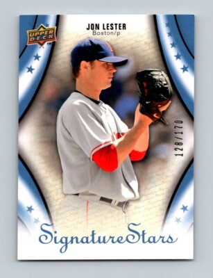2009 UPPER DECK SIGNATURE STARS BLUE PARALLEL #63 JON LESTER 128/170