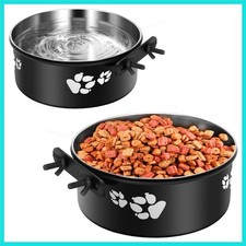 Kennel Water Bowl Hanging, 2 Pack Stainless Steel Food and Water Bowl for Dog...
