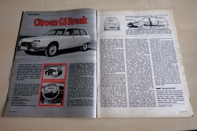 MOT 15/1972 Citroen GS Break mit 54PS im TEST auf 2 Seiten