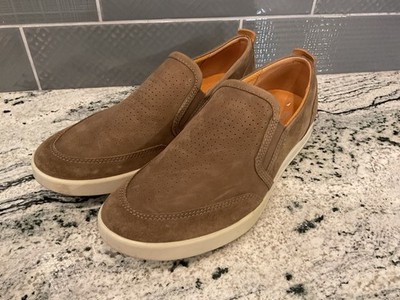 Ecco Collin 2.0 Slip On Leather Sneaker Brown Casual Comfort Shoes 11 11.5