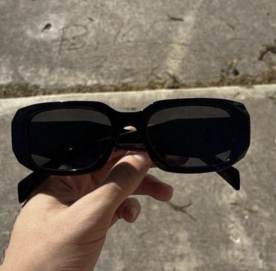 Black PRADA Symbole Sunglasses Black Lenses with Box and Coth