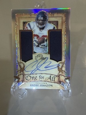 2023 Panini One Andre Johnson One For All Dual Patch Auto /99 HOF Houston Texans