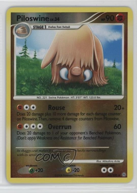Piloswine Reverse Foil Pokémon Diamond & Pearl Stormfront #46 2008