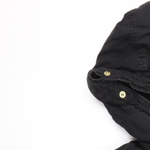 Abrigo parka negro para mujer H&M talla 12 maternidad - Imagen 4 de 12