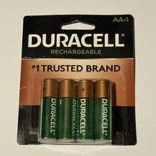  New Sealed  Duracell AA Rechargeable 2500mAh NiMH Batteries, Pack Of 4