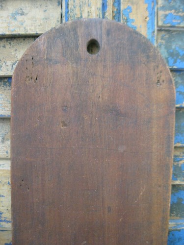 Unusually Small Antique Tombstone Bread Cutting Board - Picture 2 of 15