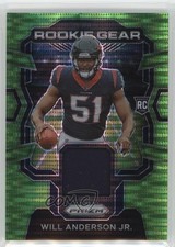 2023 Panini Prizm Rookie Gear Neon Green Pulsar Will Anderson Jr #RG-WA 1ja4
