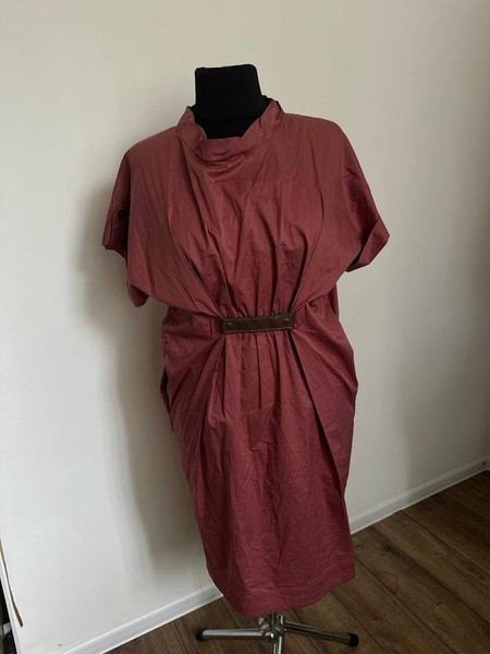 Women Peserico Dress Red Cotton 38 / M / 46