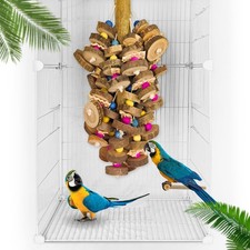 Extra Large Bird Parrot Toys- 19.7 inch Multicolored Large, wood