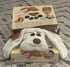 NIB Pound Puppies 13” White Stuffed Animal Dog Plush 2007 DVD Included