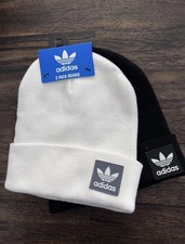 NEW 2 Pcs Adidas Men's /women s Grove Beanie Orchard White Onyx Black