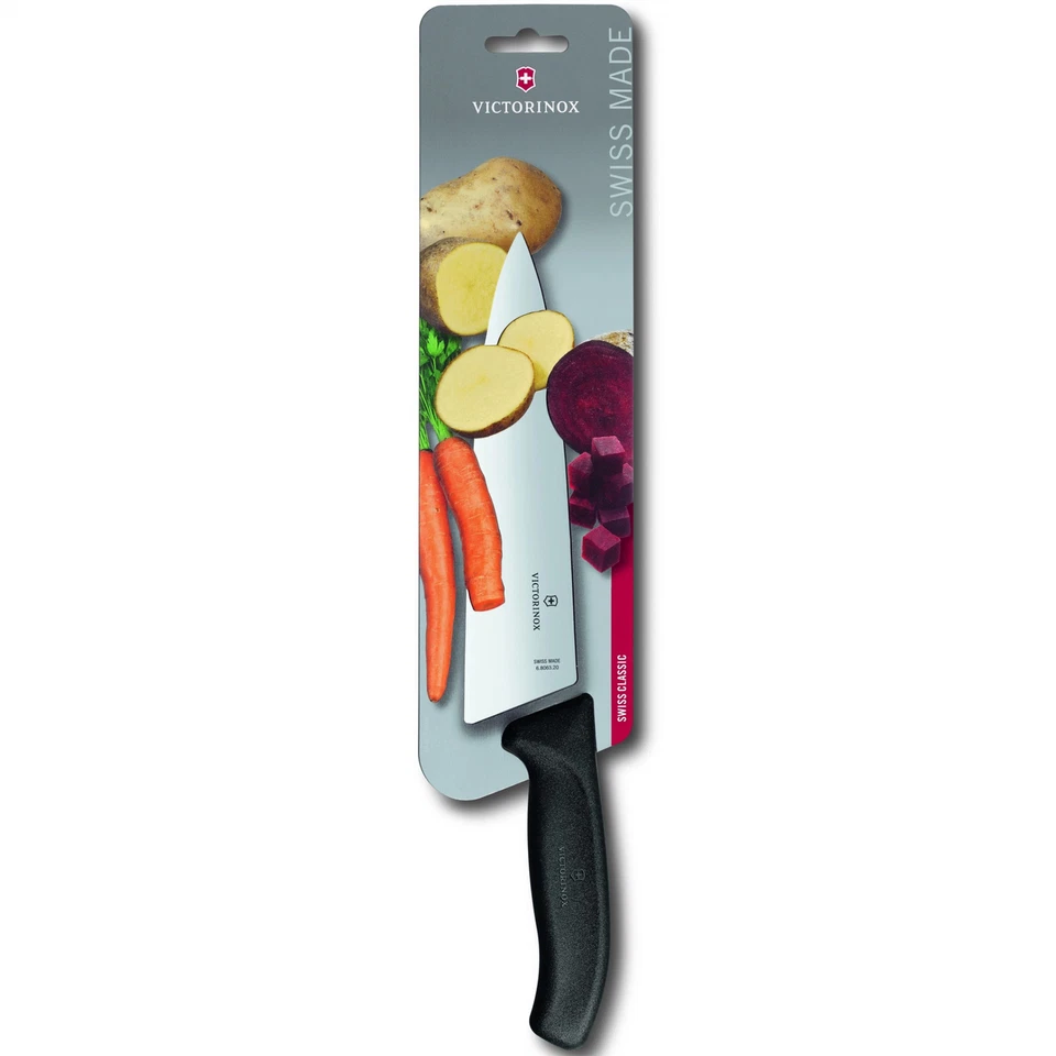 Cuchillo fijo Victorinox Swiss Classic de cocina 20 cm hoja de acero inoxidable negro Foto 2 de 2