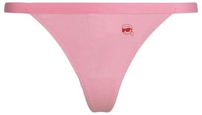 Damen Thong Panties Karl Lagerfeld Ikon Rib, Rosa, S EU, Unterwäsche