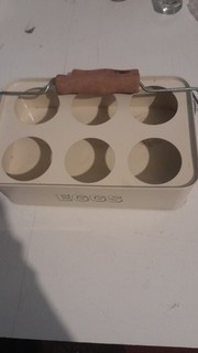 Vintage Tin Egg Box With Handle