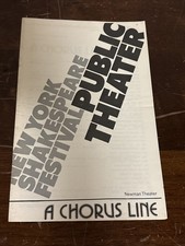 A CHORUS LINE Off-Broadway PUBLIC THEATER Original 1975 Playbill! PRE-BWAY!