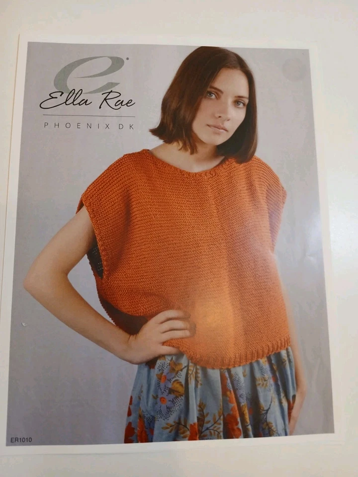 Women's Tops & Scarf Knitting Pattern Booklet Sheet Ella Rae Lot of 12 -MG1Scarf - Image 3 of 4