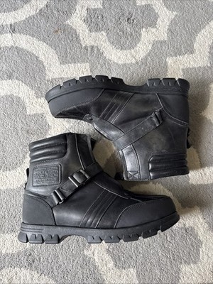 Polo Ralph Lauren Dylon Boots Black Men's Sz 12D Fall Winter Rain Snow