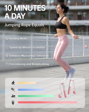 Cordless Jump Rope with Counter for Fitness - Adjustable Smart Skipping Rope ...