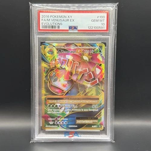 Pokemon Card Mega Evolutions Full Art Venusaur EX 100/108 PSA 10 Gem Mint