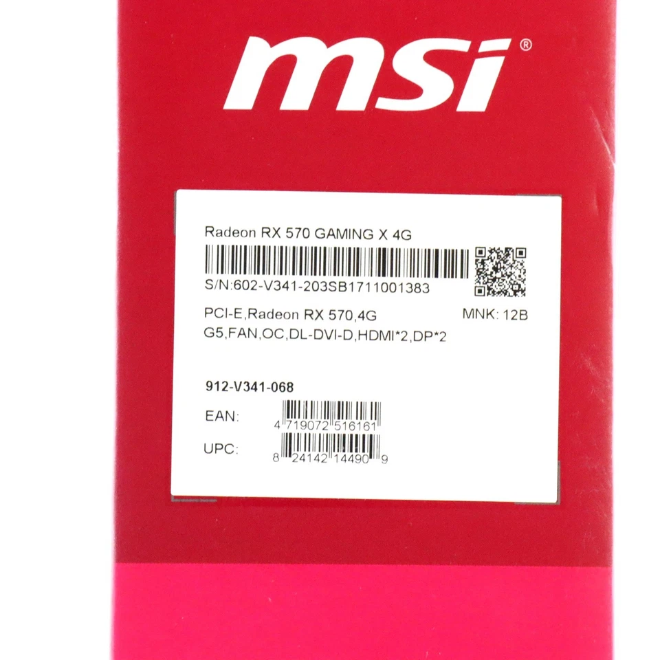 MSI Radeon RX 570 GAMING X 4G Graphics Video Card RX570 R570GX4 - NEW - Image 4 of 4