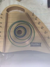 First Act Discovery Woode Lap Harp Kids Musical Instrument &14 Song Sheets. T3