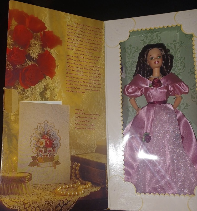 1995 SWEET VALENTINE BARBIE # 14880/NIB/NR/PINK DRESS