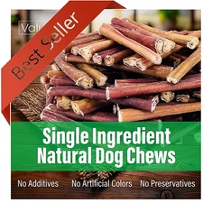 Bully Sticks for Small Dogs Thin 6 Inch pack of 12