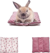 Guinea Pig Bed Soft Rabbit Bedding Pad for Indoor, Sleeping for Bunny, Rat, Hedg