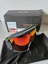 OAKLEY Line Miner L Snow Goggles PRIZM BLACK FIRE/ TORCH IRIDIUM -New