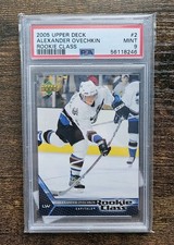 ALEXANDER OVECHKIN - 2005 Upper Deck Rookie Class #2 - PSA 9 (Mint) - RC Card. rookie card picture