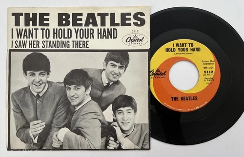 BEATLES "I Want To Hold Your Hand" 45 Capitol West Coast Pic Sleeve VG++ CLEAN!