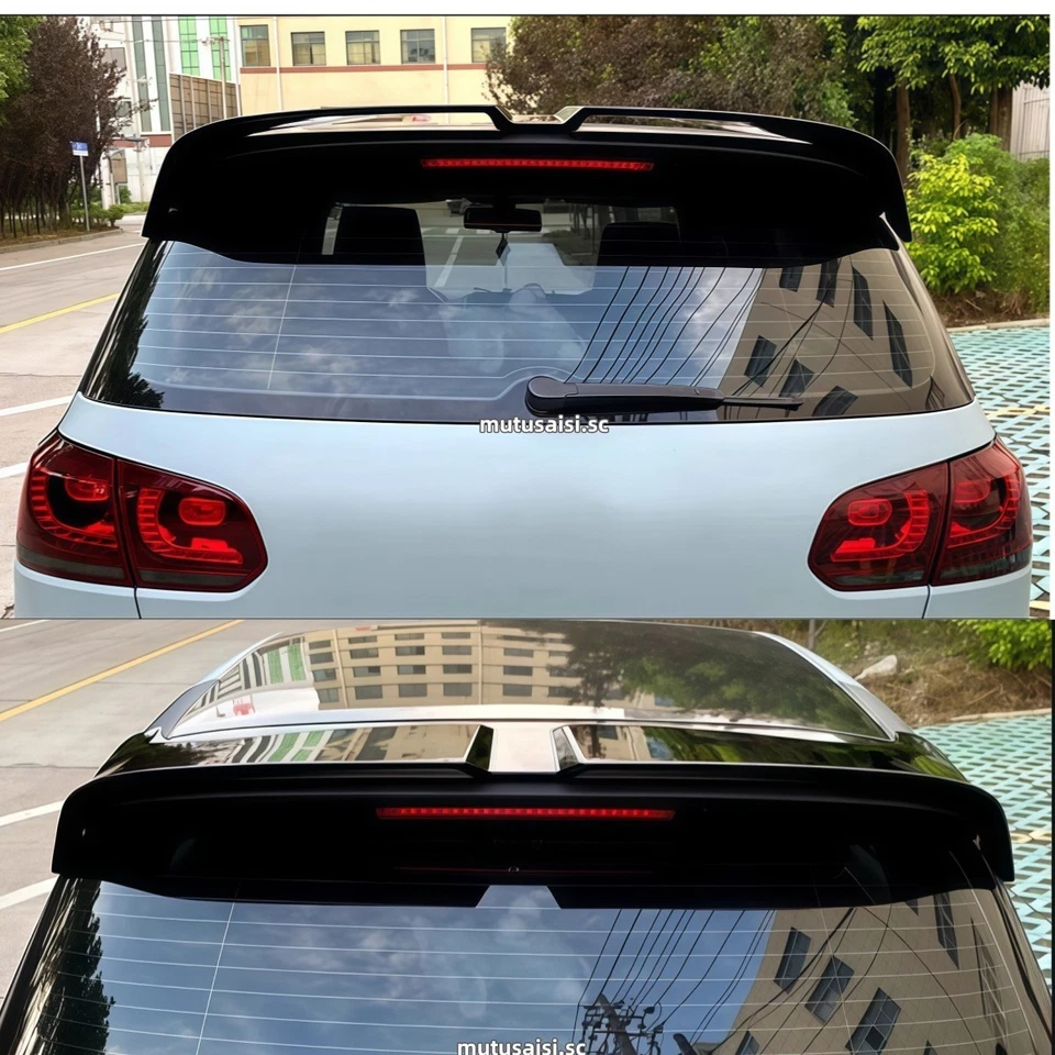 For Volkswagen Golf GTI R 2010-13 MK6 Rear Window Roof Spoiler Wing (Gloss BLK) Foto 4 de 4