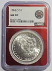 1883-O Morgan Silver Dollar ~ NGC MS64 ~ EDC Red Core ~ 90% Silver (N106)